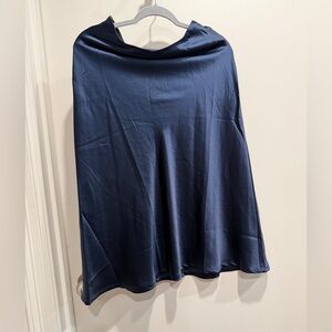 Chic Midnight Blue A-Line Skirt. Very soft.